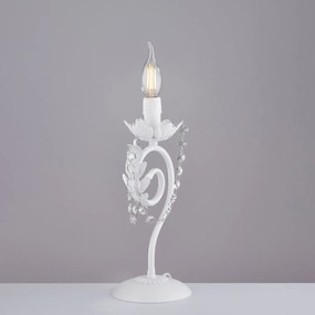 BeLight Damasco  lampada tavolo 1 luce Bianco Shabby