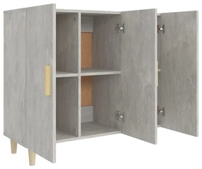 Credenza grigio cemento 90x34x80 cm in legno multistrato