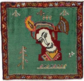 Shiraz Tappeto persiano 50x60 Rosso (Iran) Annodato A Mano