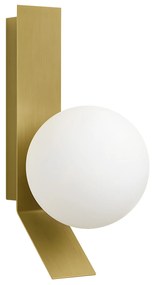 APP1759-1W Applique da parete in oro spazzolato/bianco