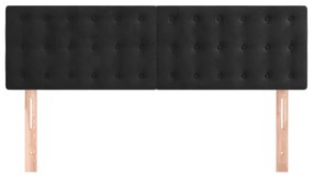 Testiere 2 pz nere 72x5x78/88 cm in velluto