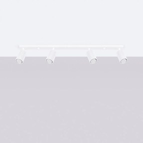 Plafoniera da soffitto 4xGU10 in Alluminio KARBON 4L