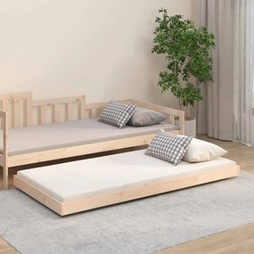 Letto Senza Materasso 90x190 Cm İn Legno Massello Di Pino /