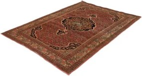 Antik Medaglione Floreale Rosso Blu Scuro 160x220 Cm