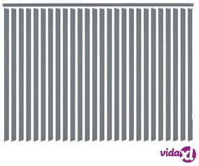 vidaXL Tende Verticali a Fascia in Stoffa Grigia 150x180 cm