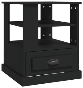 Tavolino Nero 50x50x60 cm in Legno Multistrato