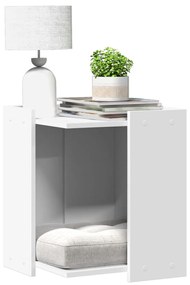 Recinto Per Lettiera Per Gatti Bianco 80x50x45 Cm İn Truciolato /