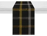 Runner natalizio tartan nero e oro