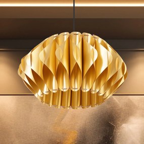 Luminex Lampada a sospensione Serenity con paralume in plastica, oro