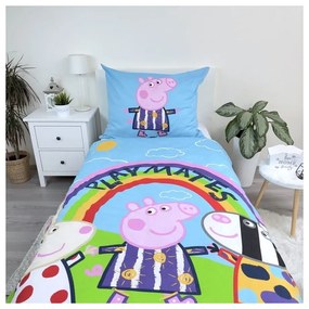 Biancheria da letto per bambini con effetto fosforescente in cotone per letto singolo 140x200 cm Peppa Pig – Jerry Fabrics