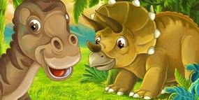 Quadro su tela – Dinosauri allegri