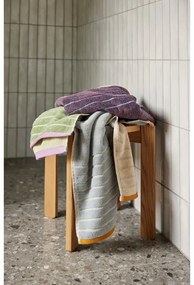 Asciugamano in cotone blu e viola Dora, 50 x 100 cm - Hübsch
