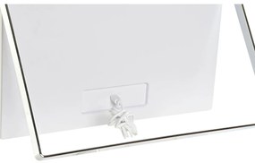 Specchio LED Touch da Tavolo DKD Home Decor Metallo Bianco (30 x 2 x 40 cm)