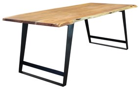 ECLISSE  - tavolo con piano in legno massicco