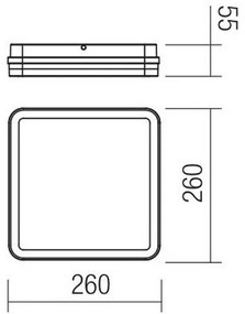 Redo 90292 - Plafoniera LED da esterno con sensore ISOLA LED/24W/230V IP54