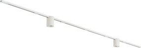 Sistema di illuminazione a binario moderno bianco con 2 faretti monofase - Iconic Rondoo Up