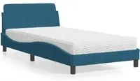 Letto con Materasso Blu 100x200 cm in Velluto 3208355