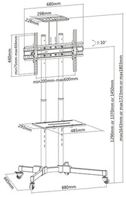 Supporto TV TM Electron 37"-70" 50 kg