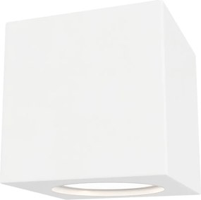 Plafoniera Quadrata 70x70mm h70mm GU10 in Gesso Pitturabile