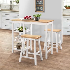 Set Da Bar 3 Pz İn Mdf Bianco /