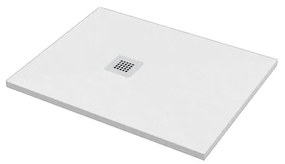 Piatto doccia in carbonato di calcio Horus bianco L 70 x L 90 x H 2.7 cm opaco effetto pietra