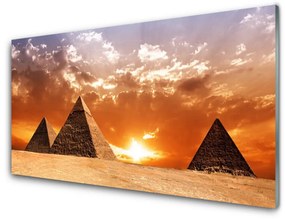 Quadro in vetro acrilico Piramidi di architettura 100x50 cm