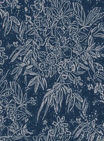 Mindthegap Carta da parati Cherry Orchard - Indigo/ Grey