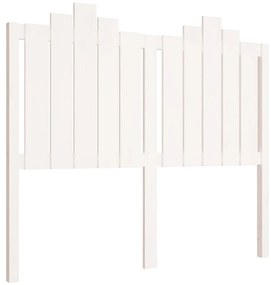 Testiera per letto bianca 126x4x110cm in legno massello di pino