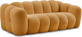 Divano color senape con rivestimento in bouclé 232 cm Hippolyte – Bobochic Paris