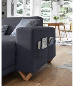 Divano angolare color antracite allungabile e con contenitore (penisola a sinistra/a U) Classy Sophie – Miuform