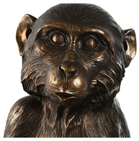 Statua Decorativa Home ESPRIT Dorato Marrone scuro Scimmia 40 x 37 x 50 cm