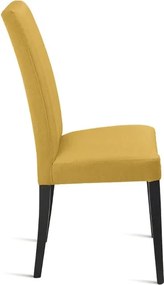 Sedia in tessuto Giallo con gambe in legno DENVER 2 sedie