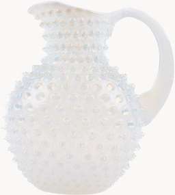 Brocca in vetro soffiato Opaline Paris Hobnail