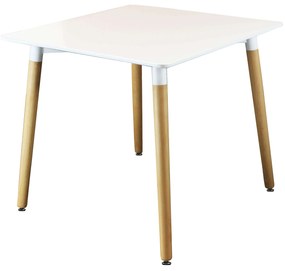 THOMAS - tavolo in legno e abs 80x80