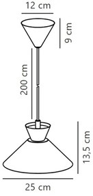 Nordlux - Lampadario a sospensione con filo DIAL 1xE27/40W/230V nero
