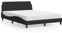 Letto con Materasso Nero 140x200 cm in Velluto 3208413