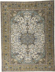 Najafabad Tappeto 280 x 360 Beige (Iran) Annodato A Mano