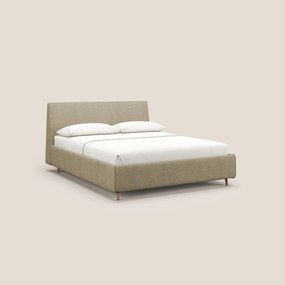 Justin letto imbottito contenitore e sfoderabile in tessuto fiammato impermeabile T03 beige