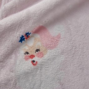 Coperta rosa chiaro in micropile a tema natalizio 130x170 cm Vintage Christmas Santa – Catherine Lansfield