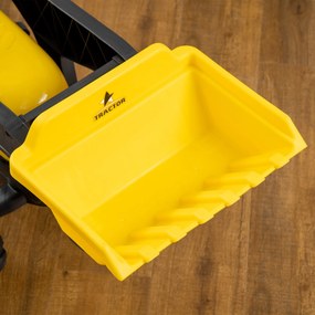 Escavatore A Pedali per Bambini con Ruspa e Rimorchio Giallo...