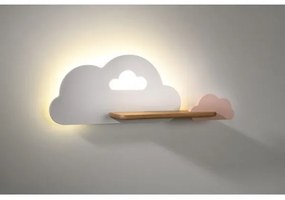 Applique LED per bambini con mensola CLOUD LED/5W/230V bianco/rosa