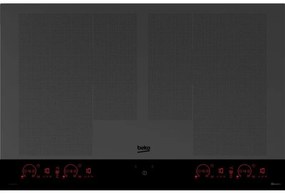 Beko MHII88810NTIMT: Piano a Induzione Midnight, 8 Zone con 2 Sezioni IndyFlex+ e 2 Extension, 80 cm. Colore del prodotto: Nero, Posizionamento