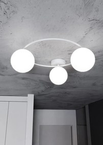 Lampada da soffitto in acciaio SOPRA 3 da interno 3xE14