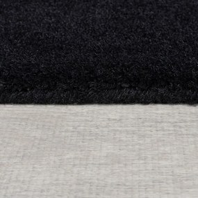 Tappeto nero e grigio in lana tessuto a mano 120x180 cm Collage Monochrome – Flair Rugs