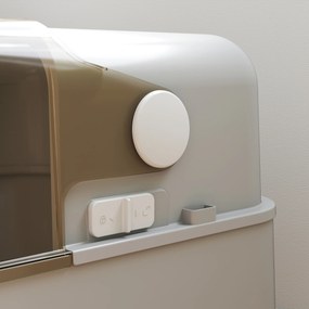 Lettiera Chiusa per Gatti XXL a 2 Porte 70x50x46,5 cm Vaschetta in Acciaio Inox Grigio...