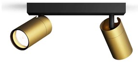 Philips - Luce Spot da bagno IDRIS 2xGU10/5W/230V IP44 nero/oro