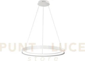 Lampadario a sospensione led nike bianca in metallo 58w 8470lm cct ...