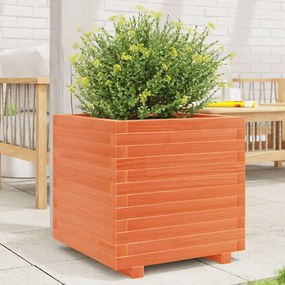 Fioriera Giardino Marrone Cera 50x50x49,5cm Legno Massello Pino /