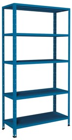 Scaffale in kit 5 ripiani Crosser L 100 x P 40 x H 188 cm blu 5010, portata per ripiano 130 kg