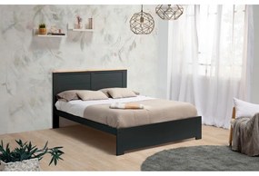 Letto matrimoniale antracite 140x190 cm Akira - Marckeric